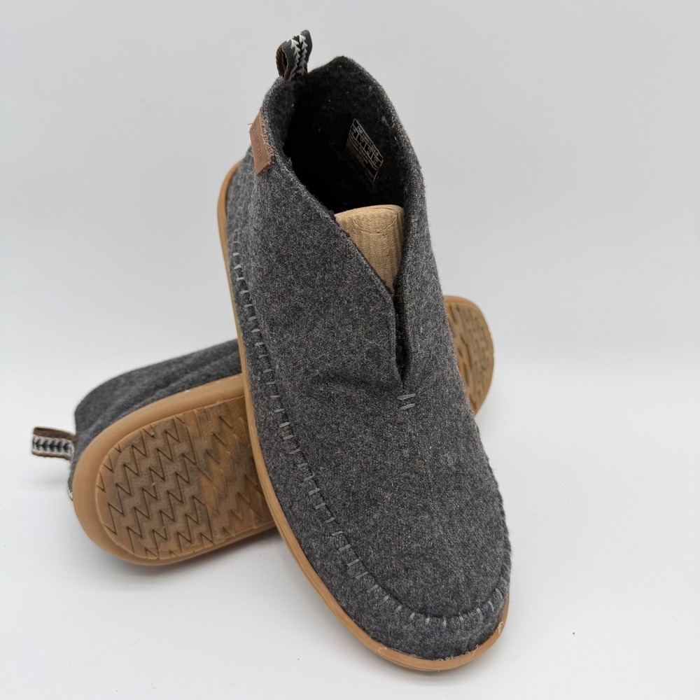 Pendleton Falcon Cove Wool Slippers Mens 9 Charcoal Gray High Top Chukka Shoes